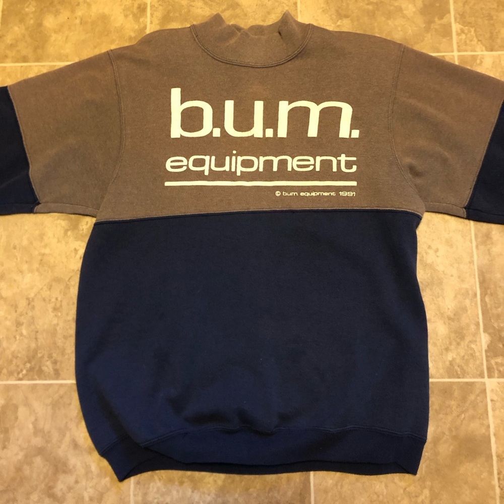 Vintage 1991 B.U.M Equipment Two-Tone Pullover Sweatshirt